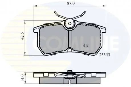 Тормозные колодки, дисковый тормоз.) COMLINE CBP0705