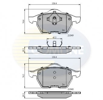 Тормозные колодки, дисковый тормоз.) COMLINE CBP0715