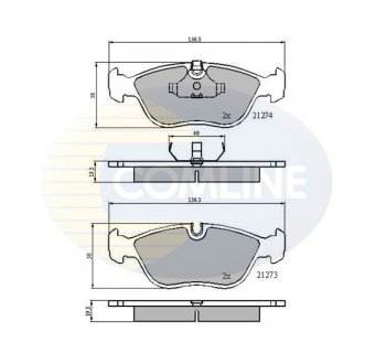 Тормозные колодки, дисковый тормоз.) COMLINE CBP0719