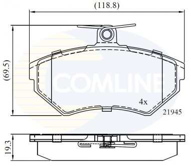 Тормозные колодки, дисковый тормоз.) COMLINE CBP0736