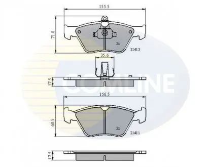 Тормозные колодки, дисковый тормоз.) COMLINE CBP0738