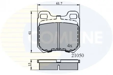 Тормозные колодки, дисковый тормоз.) COMLINE CBP0741