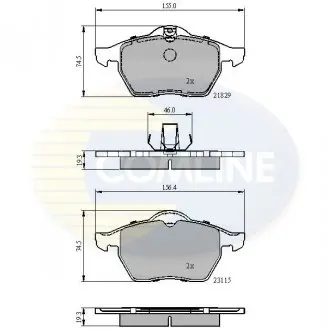 Тормозные колодки, дисковый тормоз.) COMLINE CBP0749