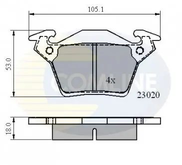 Гальмівні колодки, дискове гальмо (набір) COMLINE CBP0888