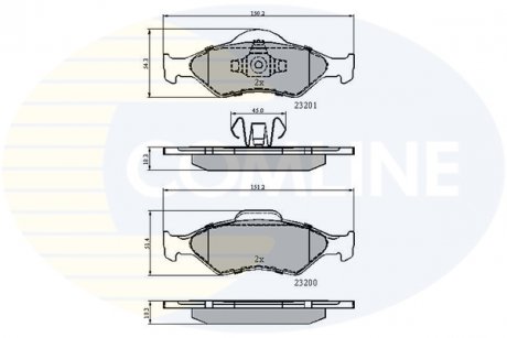 Тормозные колодки, дисковый тормоз.) COMLINE CBP0899