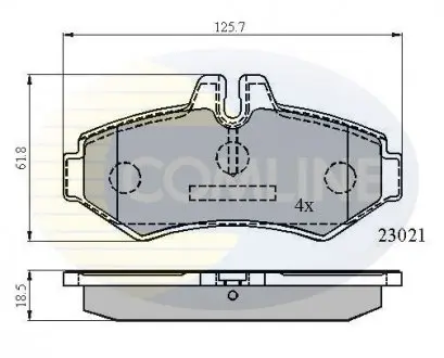 Гальмівні колодки, дискове гальмо (набір) COMLINE CBP0914