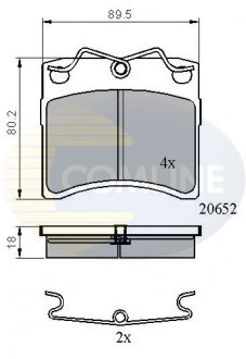 Тормозные колодки, дисковый тормоз.) COMLINE CBP0925