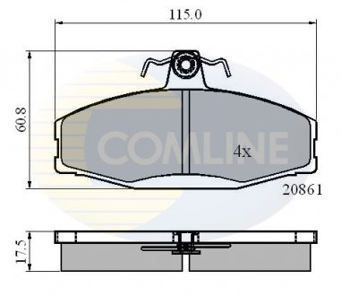 Тормозные колодки, дисковый тормоз.) COMLINE CBP0928