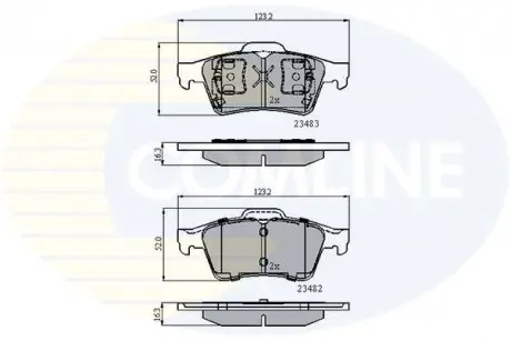 Тормозные колодки, дисковый тормоз.) COMLINE CBP0946