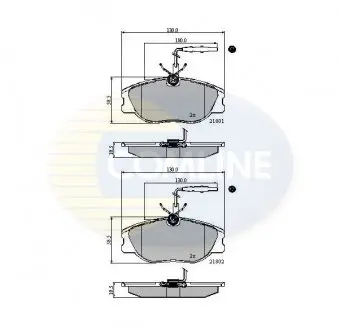 Тормозные колодки, дисковый тормоз.) COMLINE CBP11001