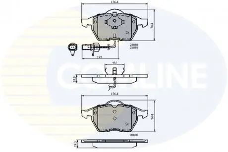 Тормозные колодки, дисковый тормоз.) COMLINE CBP11025