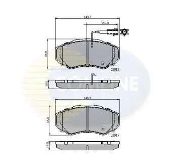 Фото тормозные колодки, дисковый тормоз.) COMLINE CBP11040 Тормозные колодки, дисковый тормоз.) COMLINE CBP11040