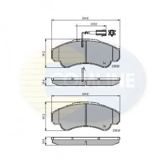 Тормозные колодки, дисковый тормоз.) COMLINE CBP11041