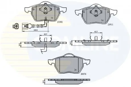 Тормозные колодки, дисковый тормоз.) COMLINE CBP11111