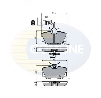 Тормозные колодки, дисковый тормоз.) COMLINE CBP11151