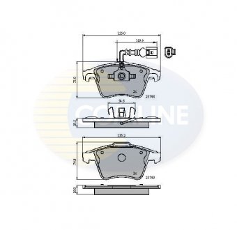 Тормозные колодки, дисковый тормоз.) COMLINE CBP11311