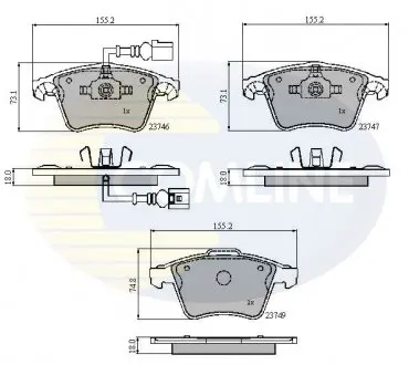 Тормозные колодки, дисковый тормоз.) COMLINE CBP11312