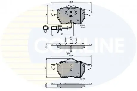 Гальмівні колодки, дискове гальмо (набір) COMLINE CBP11542