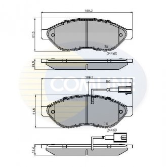 Гальмівні колодки, дискове гальмо (набір) COMLINE CBP11589