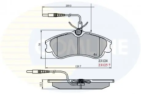 Тормозные колодки, дисковый тормоз.) COMLINE CBP1174