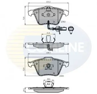 Тормозные колодки, дисковый тормоз.) COMLINE CBP11753