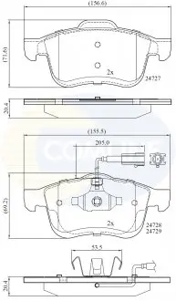 Тормозные колодки, дисковый тормоз.) COMLINE CBP12032