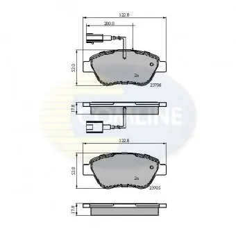 Тормозные колодки, дисковый тормоз.) COMLINE CBP12047