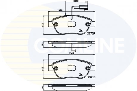 Тормозные колодки.) COMLINE CBP12140