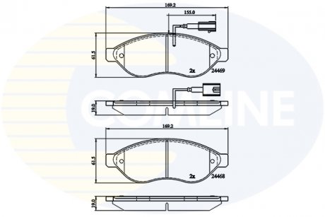 Тормозные колодки.) COMLINE CBP12227