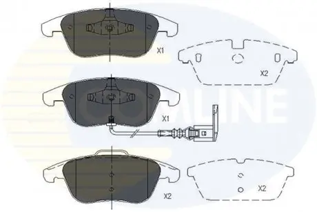 Фото тормозные колодки, дисковый тормоз.) COMLINE CBP16022 Тормозные колодки, дисковый тормоз.) COMLINE CBP16022