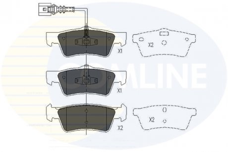 Гальмівні колодки, дискове гальмо (набір) COMLINE CBP16062