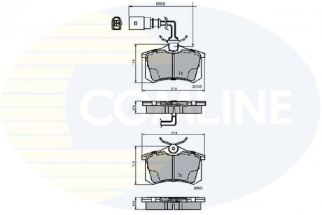 Тормозные колодки, дисковый тормоз.) COMLINE CBP1797