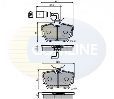 Тормозные колодки, дисковый тормоз.) COMLINE CBP1874