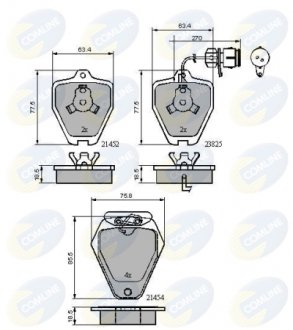 Тормозные колодки, дисковый тормоз.) COMLINE CBP1884 (фото 1)