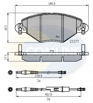 Тормозные колодки, дисковый тормоз.) COMLINE CBP21120