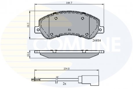 Тормозные колодки, дисковый тормоз.) COMLINE CBP21512