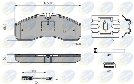 Гальмівні колодки, дискове гальмо (набір) COMLINE CBP21735