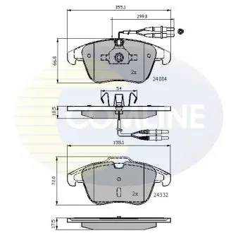 Тормозные колодки, дисковый тормоз.) COMLINE CBP22002