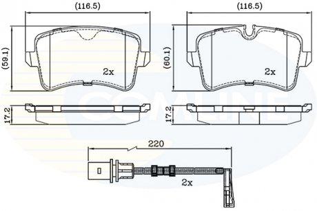 Тормозные колодки.) COMLINE CBP22121