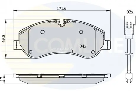 Тормозные колодки.) COMLINE CBP22142