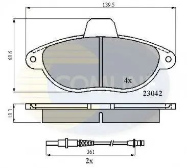 Тормозные колодки, дисковый тормоз.) COMLINE CBP2714