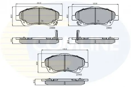 Тормозные колодки, дисковый тормоз.) COMLINE CBP31140