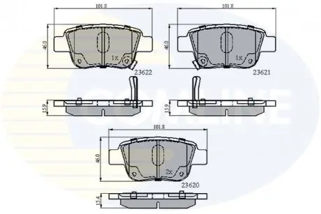 Тормозные колодки, дисковый тормоз.) COMLINE CBP31141