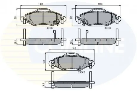 Тормозные колодки, дисковый тормоз.) COMLINE CBP31152