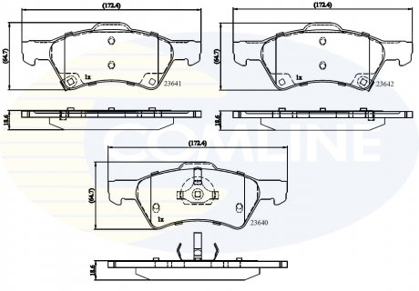 Тормозные колодки, дисковый тормоз.) COMLINE CBP31163