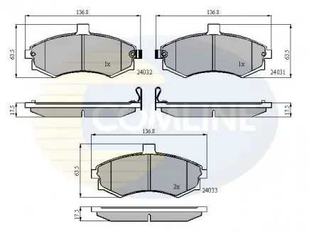 Тормозные колодки, дисковый тормоз.) COMLINE CBP31176