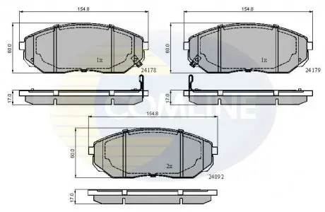 Тормозные колодки, дисковый тормоз.) COMLINE CBP31178