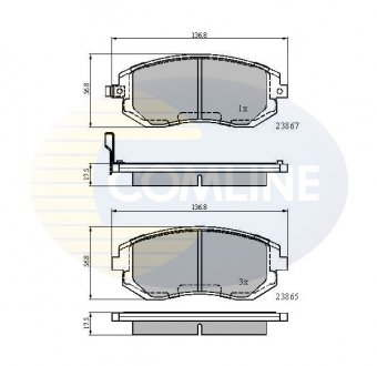 Тормозные колодки, дисковый тормоз.) COMLINE CBP31208