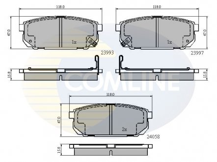Гальмівні колодки, дискове гальмо (набір) COMLINE CBP31288
