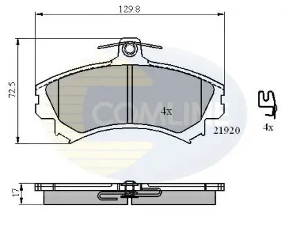 Тормозные колодки, дисковый тормоз.) COMLINE CBP31304
